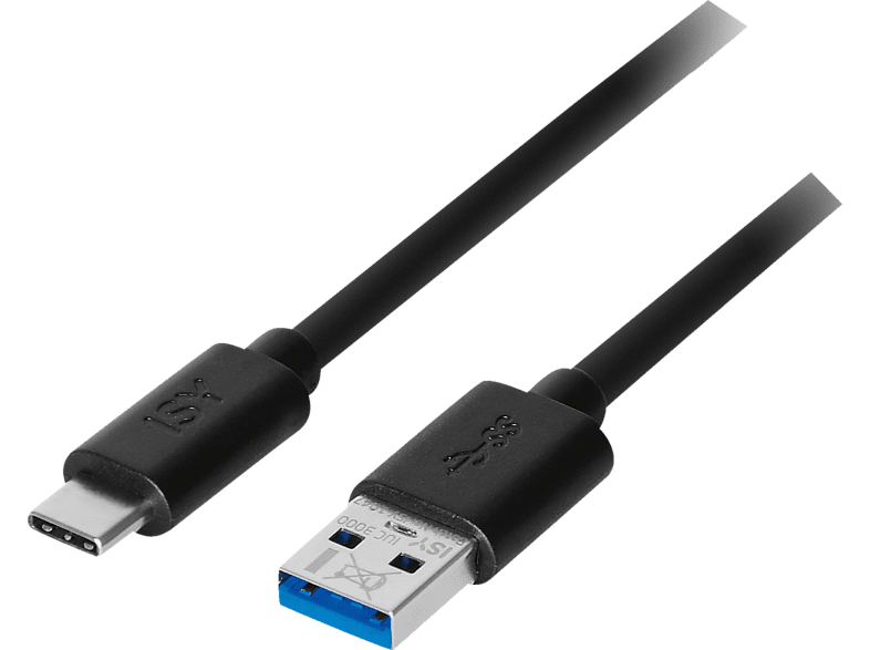 ISY Câble USB - USB-C 1 m Noir (IUC-3000) – MediaMarkt Luxembourg