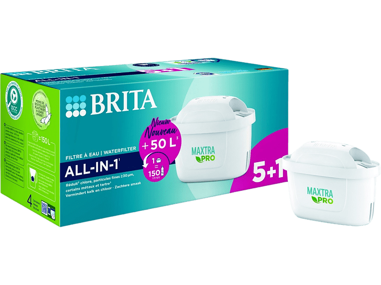 BRITA Cartouches filtrantes Maxtra Pro All-in-1 Pack de 6 (1050932