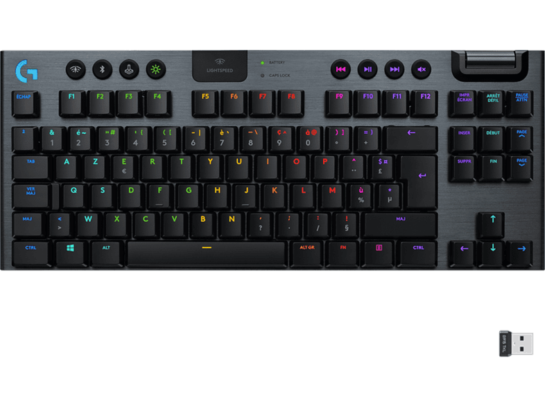 LOGITECH Clavier gamer G915 TKL Lightspeed RGB Tactile AZERTY BE (920- –  MediaMarkt Luxembourg