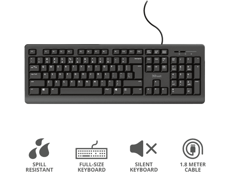 TRUST Clavier Primo AZERTY BE (24143)