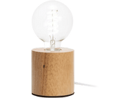 HQ-POWER Socle de lampe Cylindrique E27 Chêne (V-STAND-CYL-OAK)