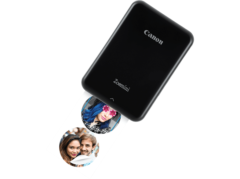 CANON Imprimante photo portable Zoemini Black/Silver + Housse de transport & Papier photo autocollant (3204C070AB)