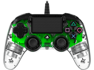 NACON Manette filaire Compacte Lumineuse PS4 Vert (PS4OFCPADCLGREEN)