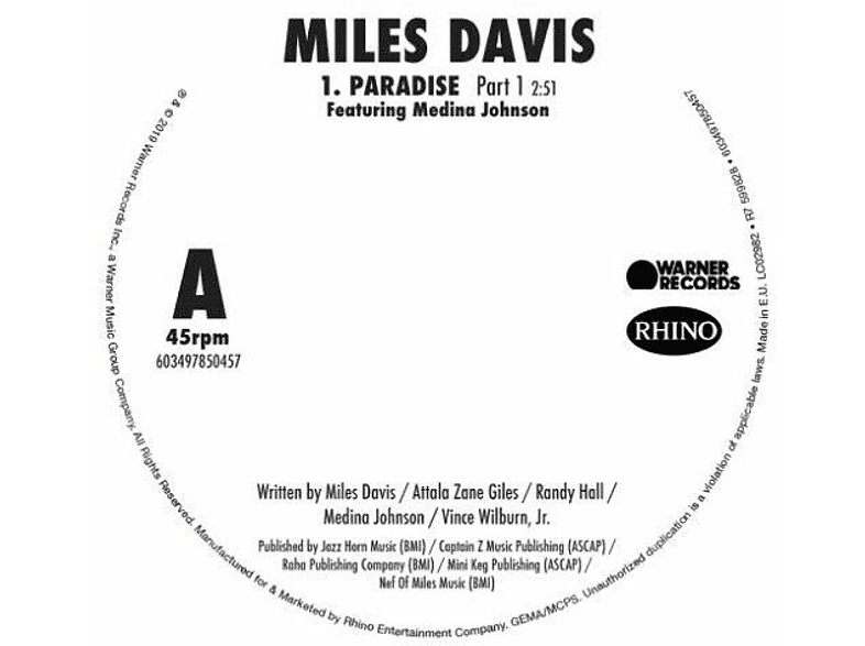 Miles Davis - Paradise - LP