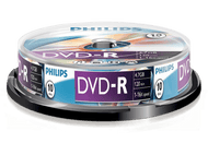 PHILIPS Pack 10 DVD-R 4.7 GB 16x (DM4S6B10F/00)