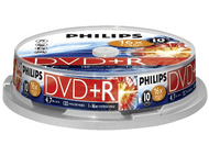 PHILIPS Pack 10 DVD+R 4.7 GB 16x (DR4S6B10F/00)