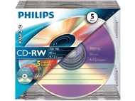 PHILIPS Pack 5 CD-RW 700 MB 4-12 x (CW7D2CC05/00)