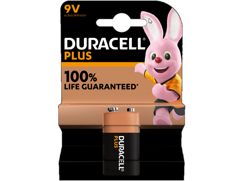 DURACELL Piles 9V Alcalines Plus (5000394142190)