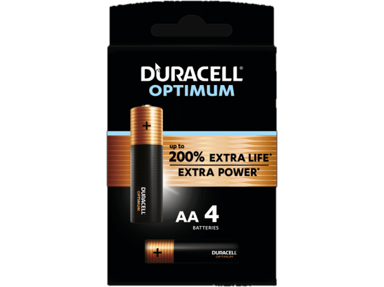 DURACELL Piles AA Alcalines Optimum Pack 4 (5000394137516)