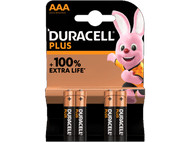 DURACELL Piles AAA Alcalines Plus Pack 4 (5000394141117)