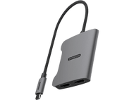 SITECOM Adaptateur vidéo Pro USB-C vers Dual HDMI Argenté / Noir (AD-1017)