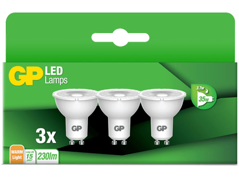 Spot LED Philips GU10 35 W blanc chaud dimmable 3 pièces