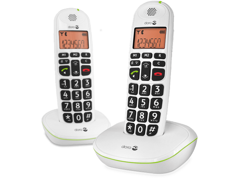 DORO Téléphone sans fil PhoneEasy Duo wit (100)