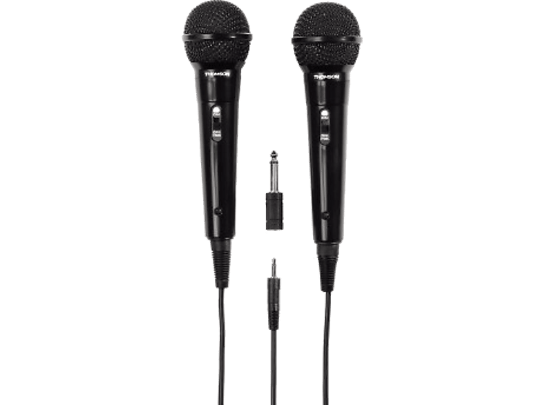 THOMSON Microphone dynamique Karaoke M135D 2 pièces Noir (131772)