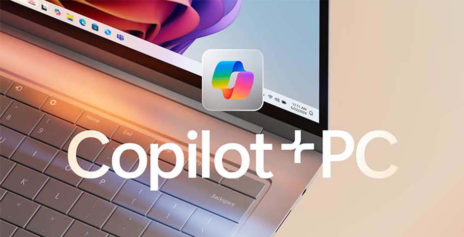 Image promotionnelle des PC copilot + de Microsoft.