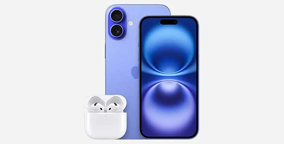 Un iPhone 16 et des AirPods 4.