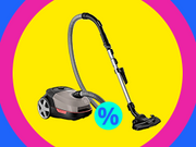 Petite bannière menant à la page Aspirateurs avec sac