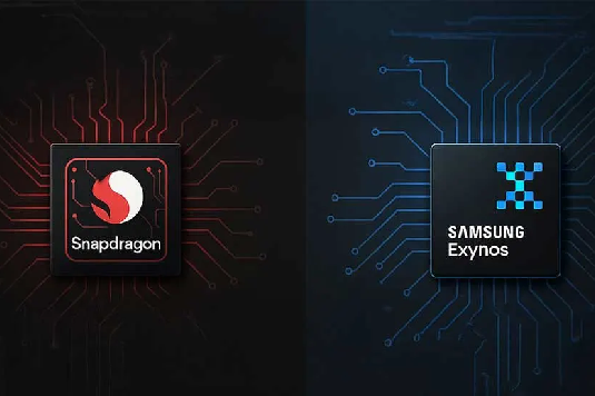 représentation des logos Snapdragon et Samsung Exynos