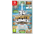 Boîte de jeu avec plusieurs images de jeux, titre '34 Sports Games'.