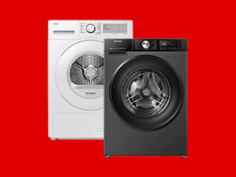 presentation d'un lave linge et d'un seche linge