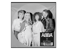 Charger l&#39;image dans la galerie, Pochette de l&#39;album ABBA. Les membres du groupe posent sur un disque. Texte et logo présents.
