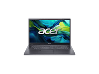 Un ordinateur portable Acer ouvert sur fond noir. L'écran affiche le logo Acer et un design abstrait coloré.