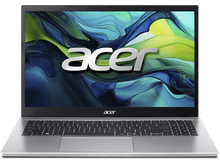 Charger l&#39;image dans la galerie, Ordinateur portable Acer argenté sur fond noir. Le logo Acer est affiché sur l&#39;écran.
