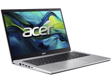 Charger l&#39;image dans la galerie, Ordinateur portable Acer argenté sur fond blanc. Le logo Acer est affiché sur l&#39;écran.
