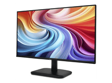 Charger l&#39;image dans la galerie, Un moniteur Acer avec un fond abstrait coloré. Le moniteur est noir et le socle est carré. Le fond montre des couleurs tourbillonnantes.
