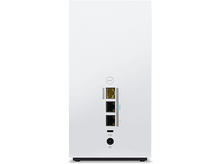 Charger l&#39;image dans la galerie, Routeur blanc avec ports et étiquettes, sur fond blanc, avec un design sobre.
