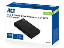Charger l&#39;image dans la galerie, Boîte de boîtier de disque dur ACT USB 3.2 noir. Le produit est un boîtier SATA 2.5&quot;.
