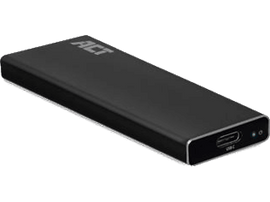 Disque dur externe noir ACT, avec port USB-C et témoin d
