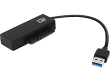 Charger l&#39;image dans la galerie, Adaptateur USB vers SATA ACT noir avec un câble USB attaché.
