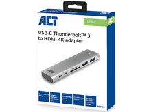 Charger l&#39;image dans la galerie, ACT Hub double USB-C 7-in-1 Gris (AC7025)
