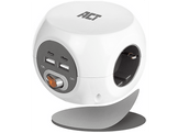 ACT Mutiprise USB-C/USB-A/AC Blanc (AC2415)