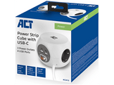 ACT Mutiprise USB-C/USB-A/AC Blanc (AC2415)
