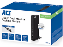 Charger l&#39;image dans la galerie, ACT Station d&#39;accueil USB-A Dual monitor (AC7049)
