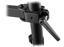 Charger l&#39;image dans la galerie, Gros plan sur une articulation de bras de moniteur noir. Levier et pièces visibles.
