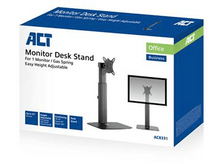 Charger l&#39;image dans la galerie, Boîte d&#39;un support de bureau pour moniteur, avec une image du support et de l&#39;écran.
