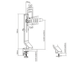 ACT Support pour moniteur pour moniteur jusqu'à 32" Noir (AC8321) Support moniteur