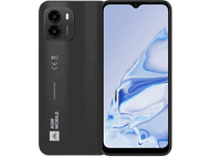 Téléphone mobile AGM noir avec doubles caméras et écran montrant de l'eau bleue.