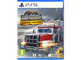 Couverture du jeu Alaskan Road Truckers: Highway Edition. Un camion rouge est montré.