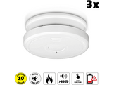 ALECTO Détecteur de fumée SA20 Blanc 3 pièces (A004828)
