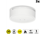 ALECTO Détecteur de fumée sans fil SA61 Blanc 3 pièces (A005014)