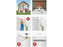 Charger l&#39;image dans la galerie, Diagramme avec recommandations de placement des détecteurs de fumée dans une maison.
