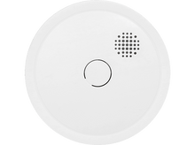 Charger l&#39;image dans la galerie, Un détecteur de fumée blanc avec un design circulaire et une ouverture centrale.
