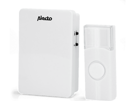 Un ensemble de sonnette Alecto blanc. Il se compose d