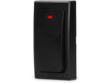 Charger l&#39;image dans la galerie, Bouton rectangulaire noir avec un voyant rouge. Fond blanc.
