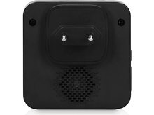 Charger l&#39;image dans la galerie, Un appareil enfichable noir avec deux broches et une grille de haut-parleur.
