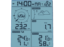 Charger l&#39;image dans la galerie, Une station météo numérique affiche l&#39;heure, la date et les détails météorologiques.
